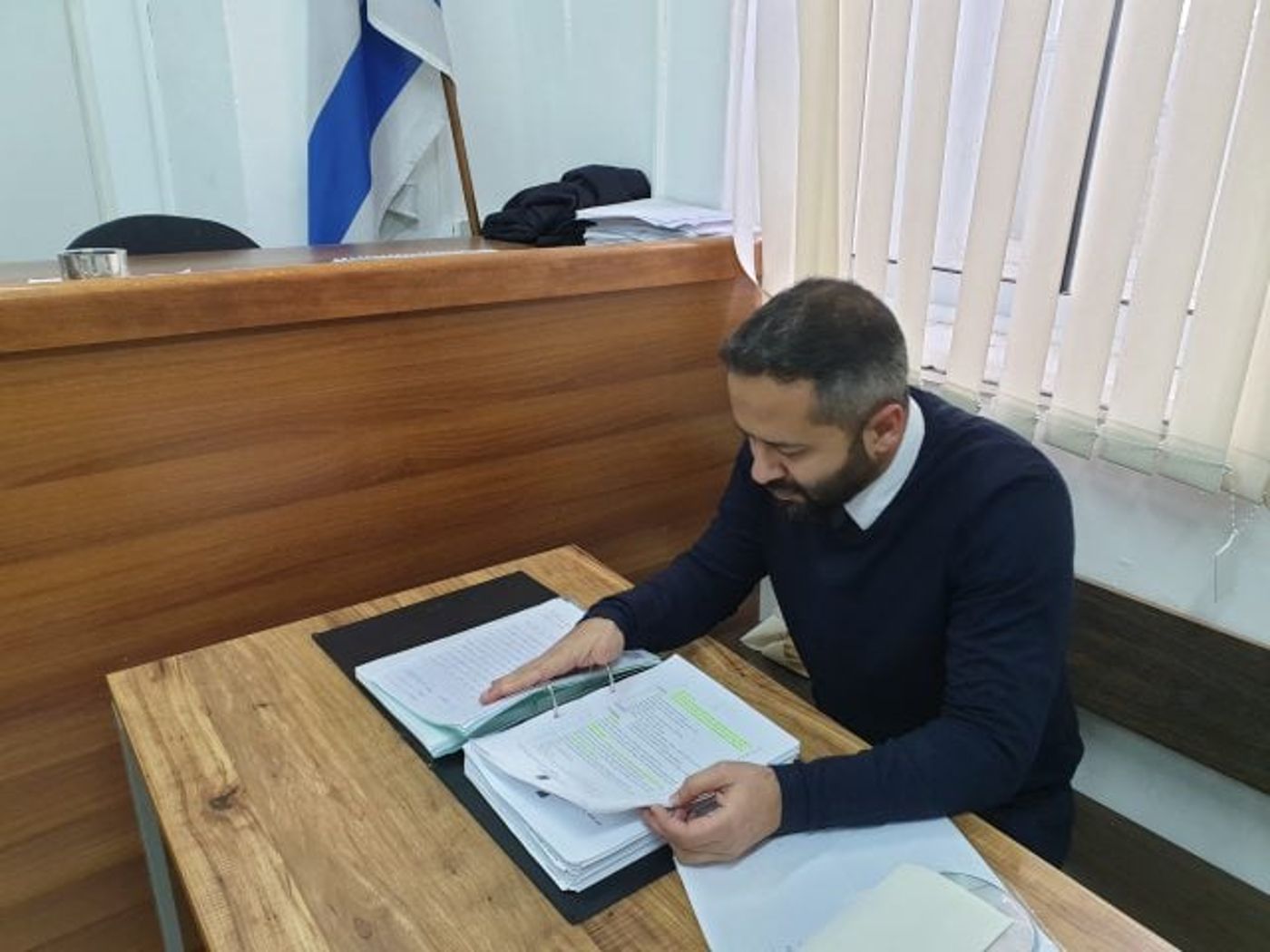 עורך הדין חג'בי הבוקר בבית המשפט