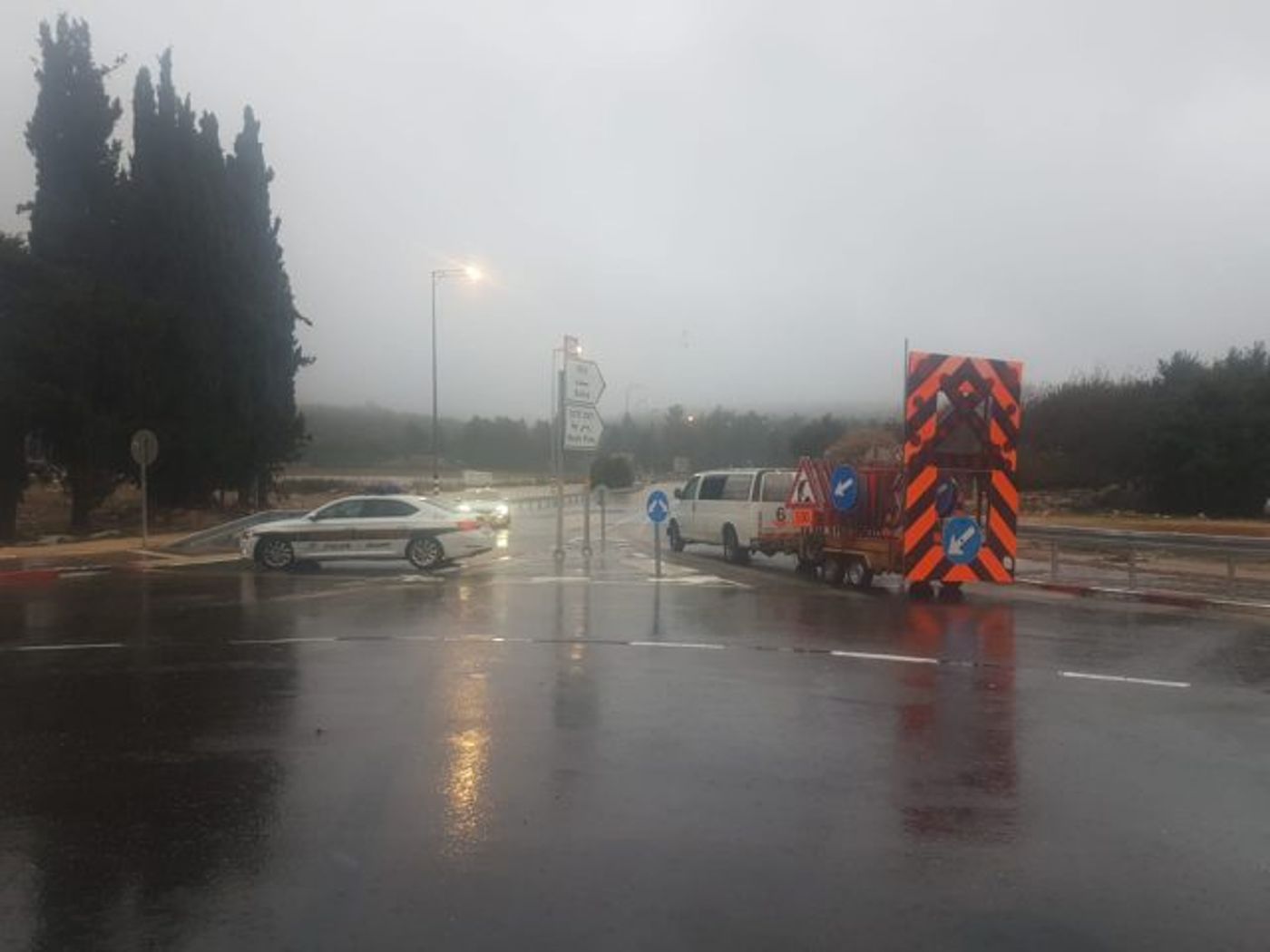 כביש הגישה לצפת (קרדיט: דוברות המשטרה)
