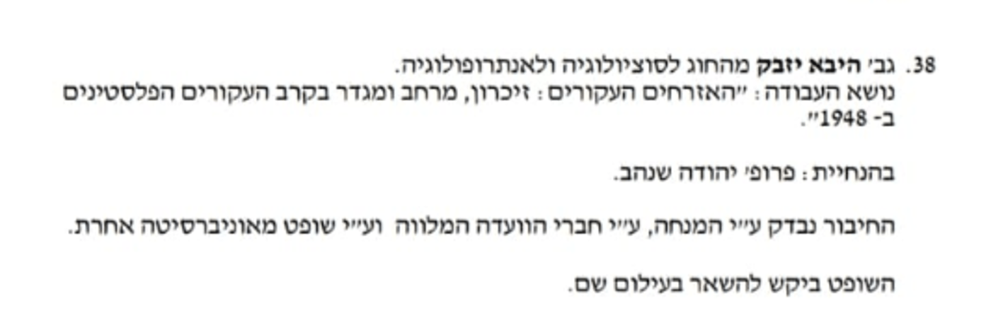 ח"כ היבא יזבק קיבלה תואר דוקטור מאוניברסיטת ת"א