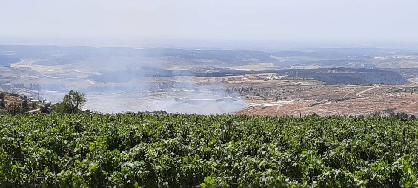 שריפה פרצה בגוש עציון;  הושגה שליטה על האש