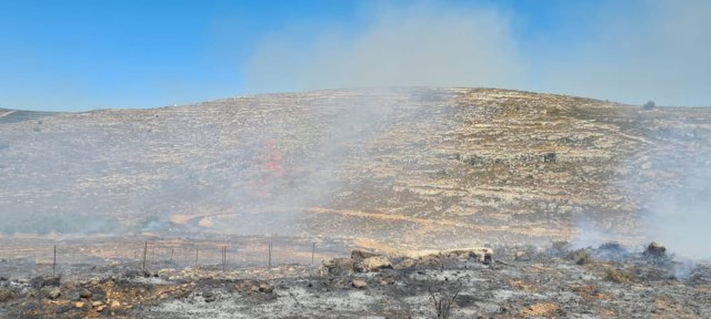 שריפה פרצה בבסיס סמוך ליישוב שילה