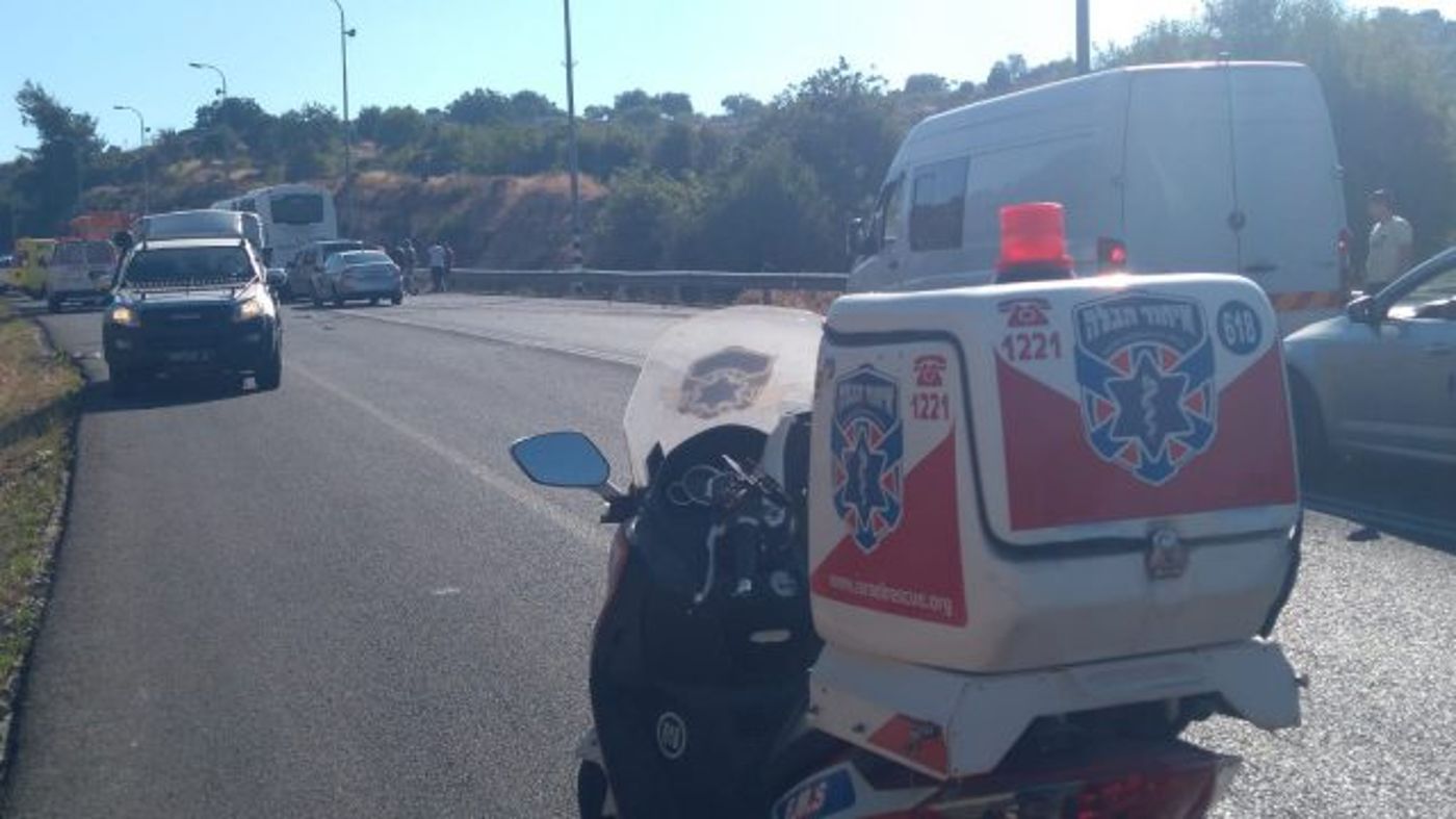 זירת התאונה בכביש 60
