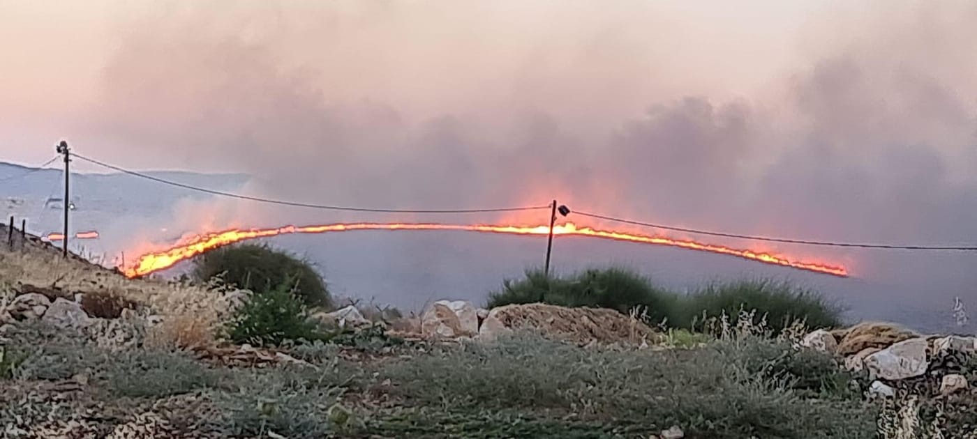 שריפה סמוך לכוכב השחר; חשש מהתפשטות למאחזים