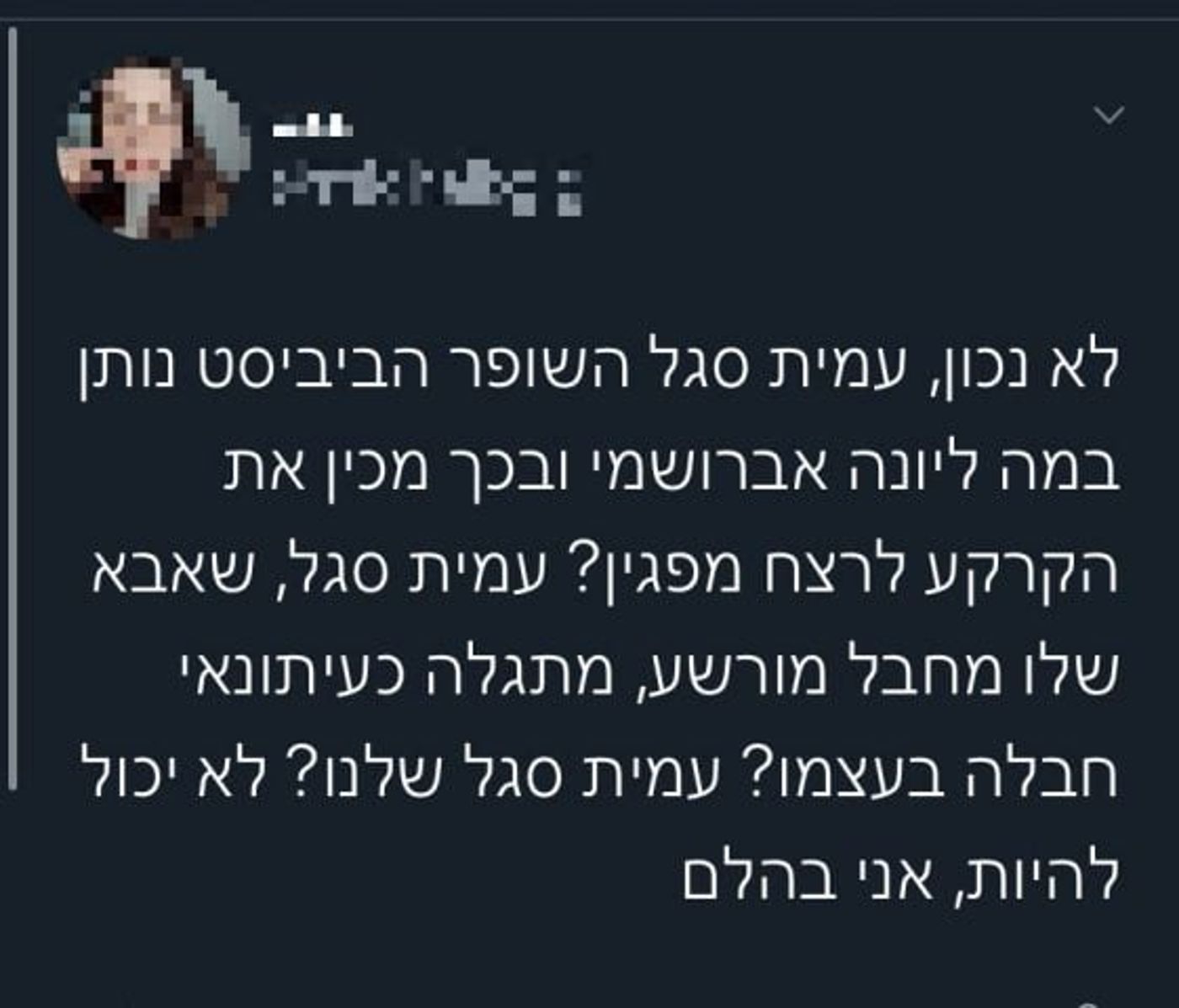 עמית סגל: הציוצים הוסרו אך אגיש תביעת לשון הרע