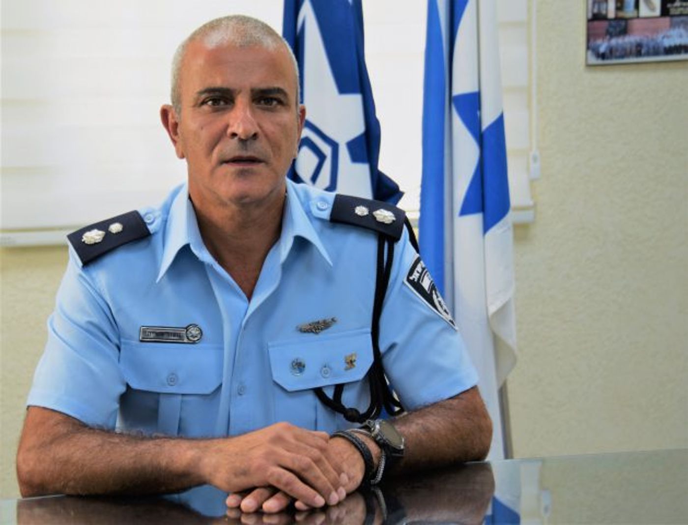 תחנת שפרעם – מונה סנ"צ משה שטרית. (באדיבות: דוברות המשטרה)