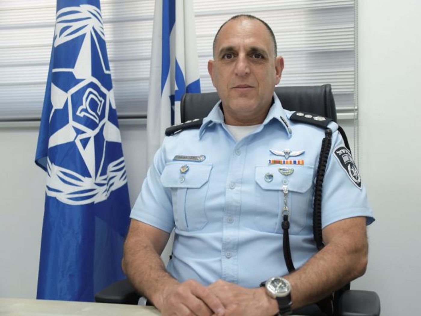 מפקד מרחב – מונה נצ"מ אבי דניאלי. (באדיבות: דוברות המשטרה)