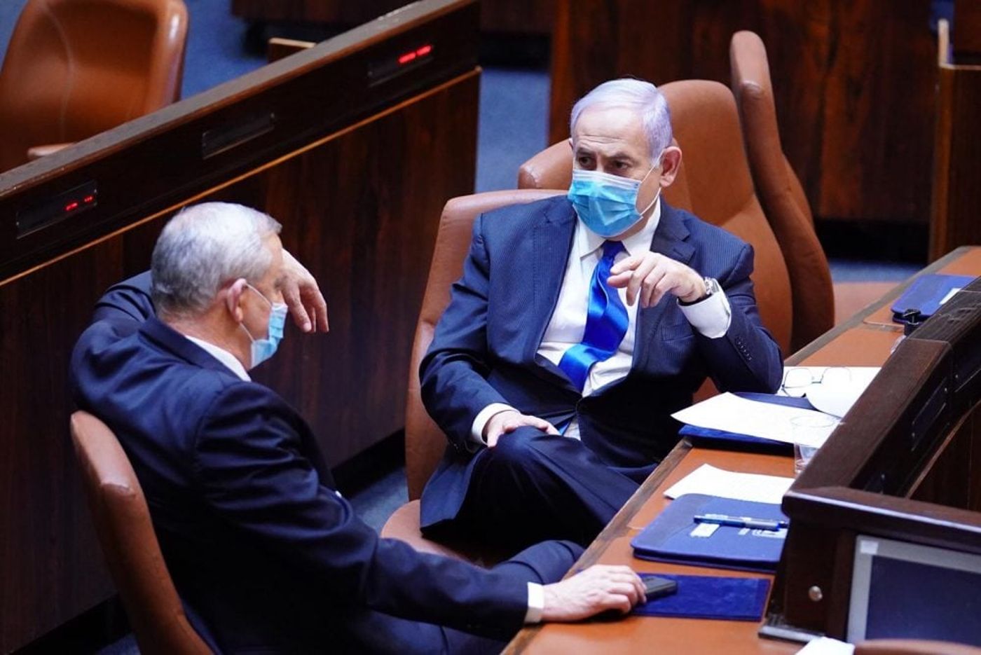 נתניהו גנץ במליאה