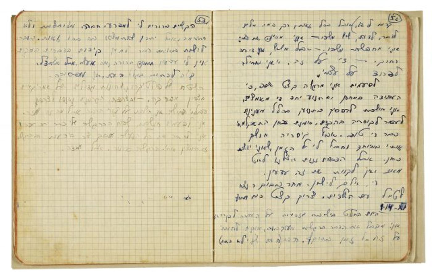 מתוך היומן 14.11.1942 המעבר לקיסריה ומלחמת העולם (אוסף חנה סנש)