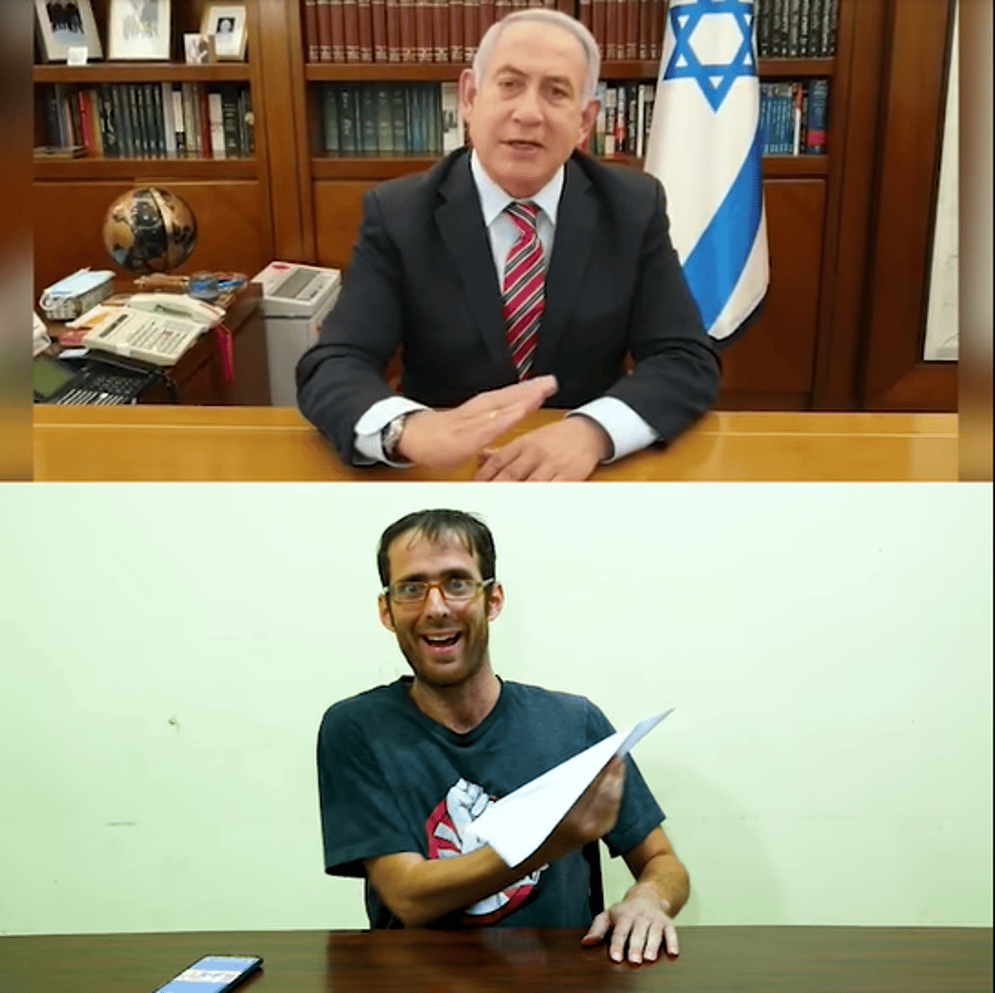צפו: כוכב 'אנדרדוס' בגרסה משעשעת לנתניהו