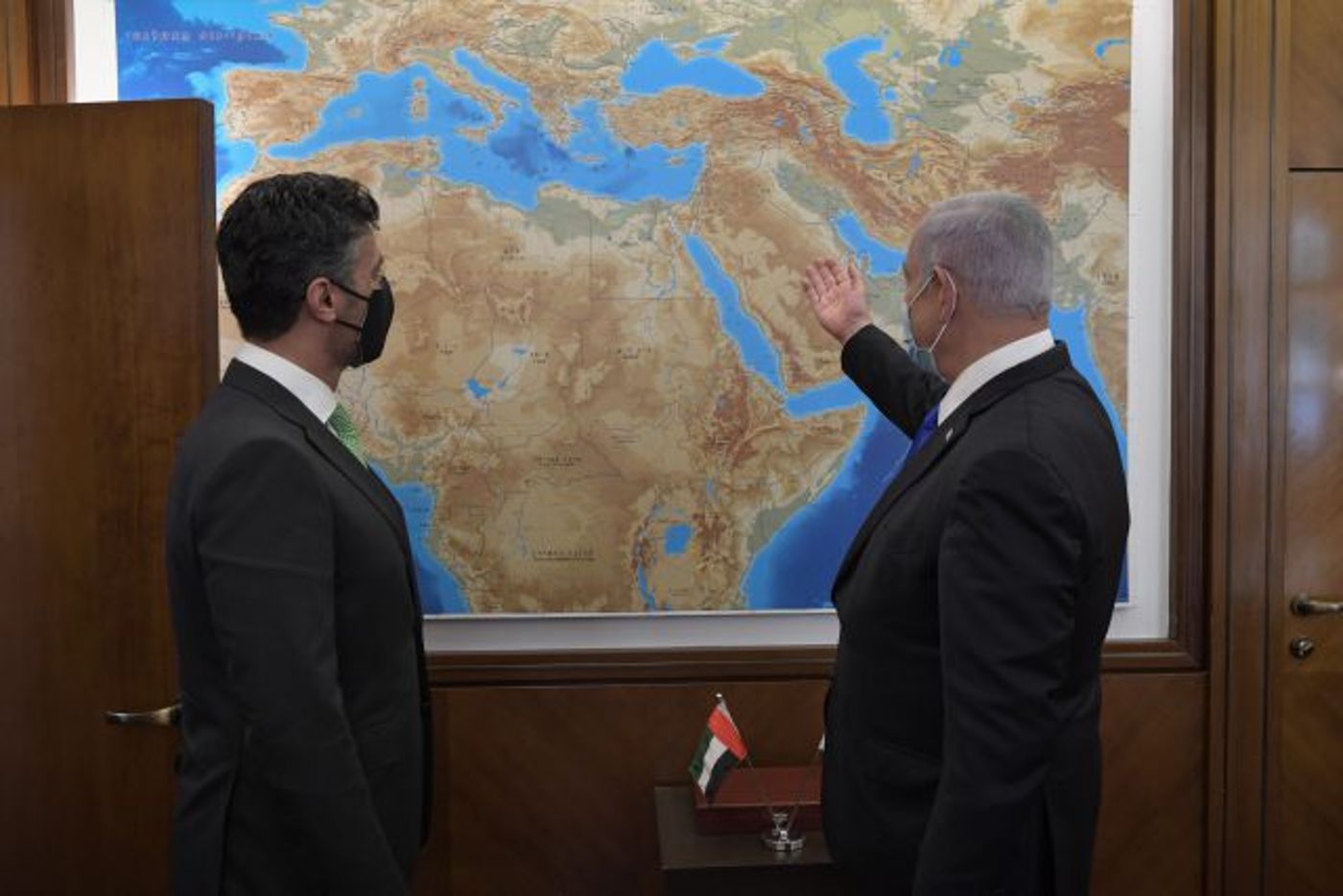 פגישת ראש הממשלה בנימין נתניהו עם השגריר הראשון של איחוד האמירויות בישראל, מוחמד אל-חאג'ה