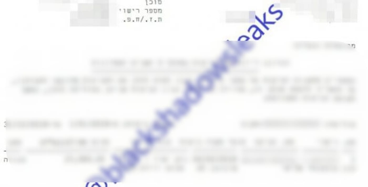 אחד המסמכים שהודלפו לרשת