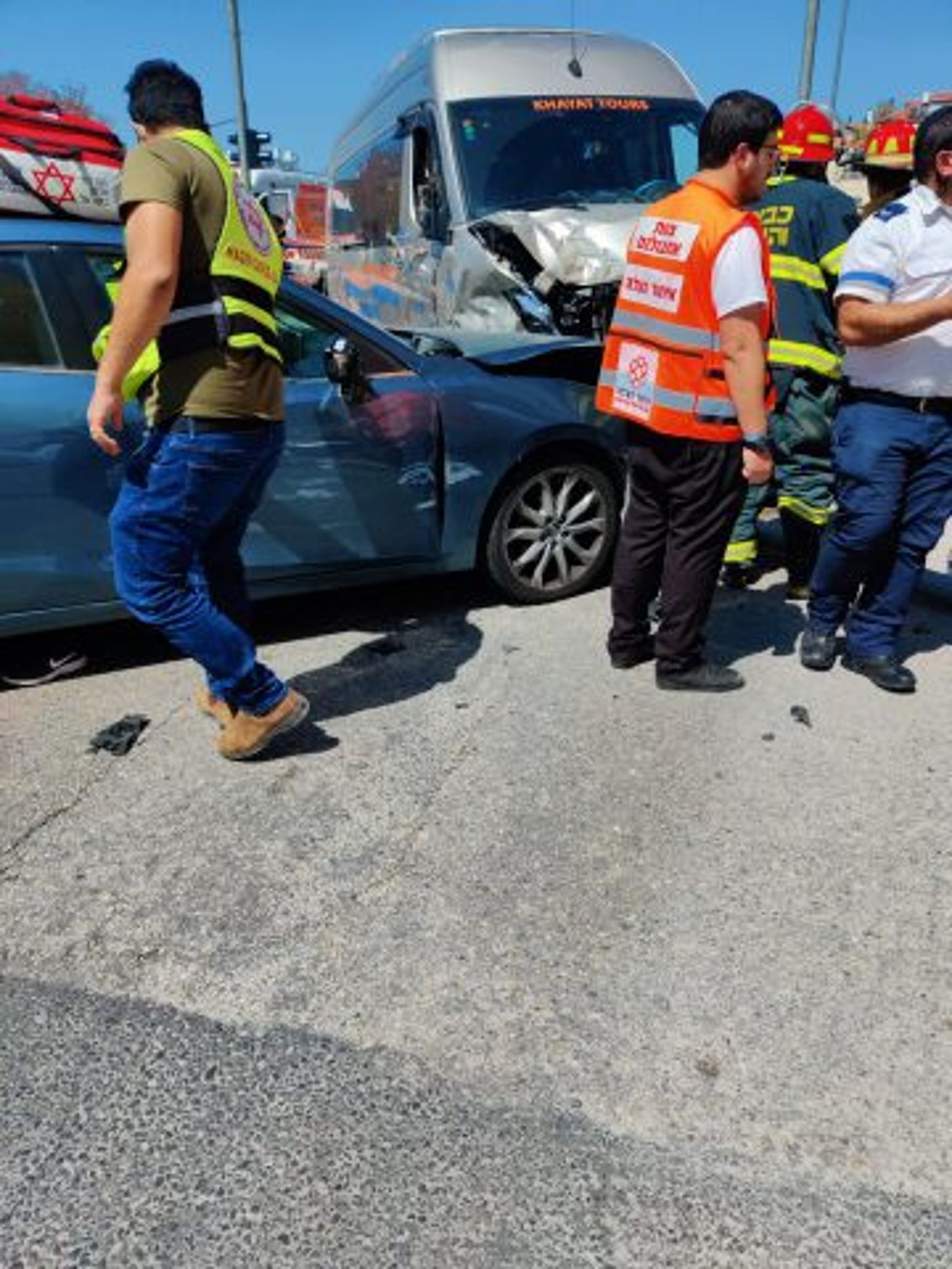 זירת התאונה ברחוב דרך חברון פינת צבי נוימן בירושלים