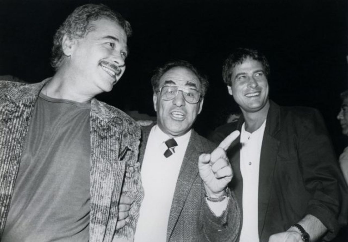 יהודה בארקן עם דודו טופז ואלברט כהן