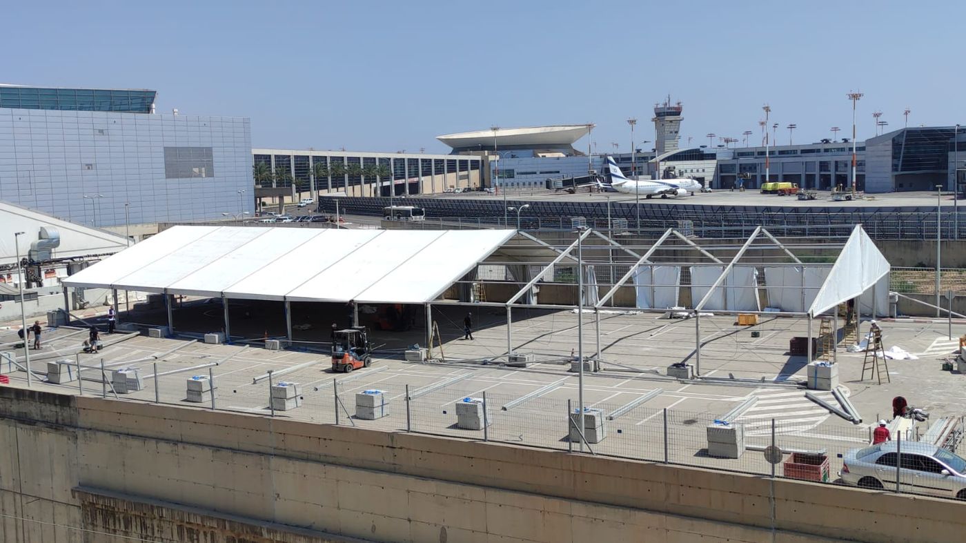 נערכים לטיסות הקיץ: אוהל ענק לבדיקות יוקם בנתב"ג