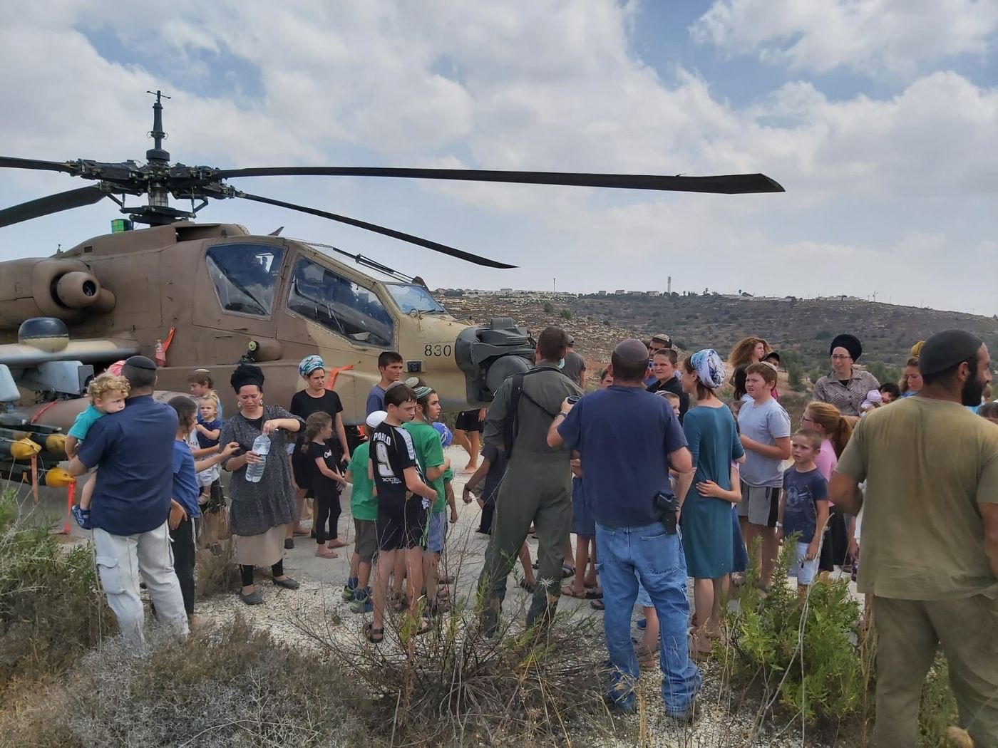 מסוק של חיל האוויר ביצע נחיתת אונס ליד הישוב עלי