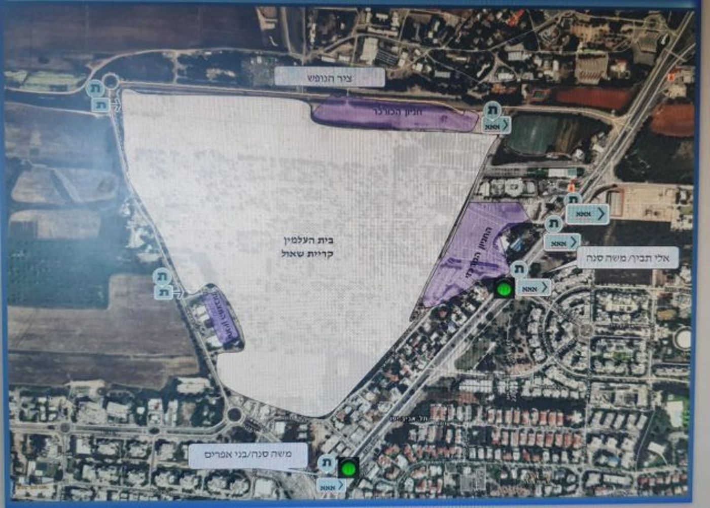 מצ"ב מפת האזורים (באדיבות משטרת ישראל)
