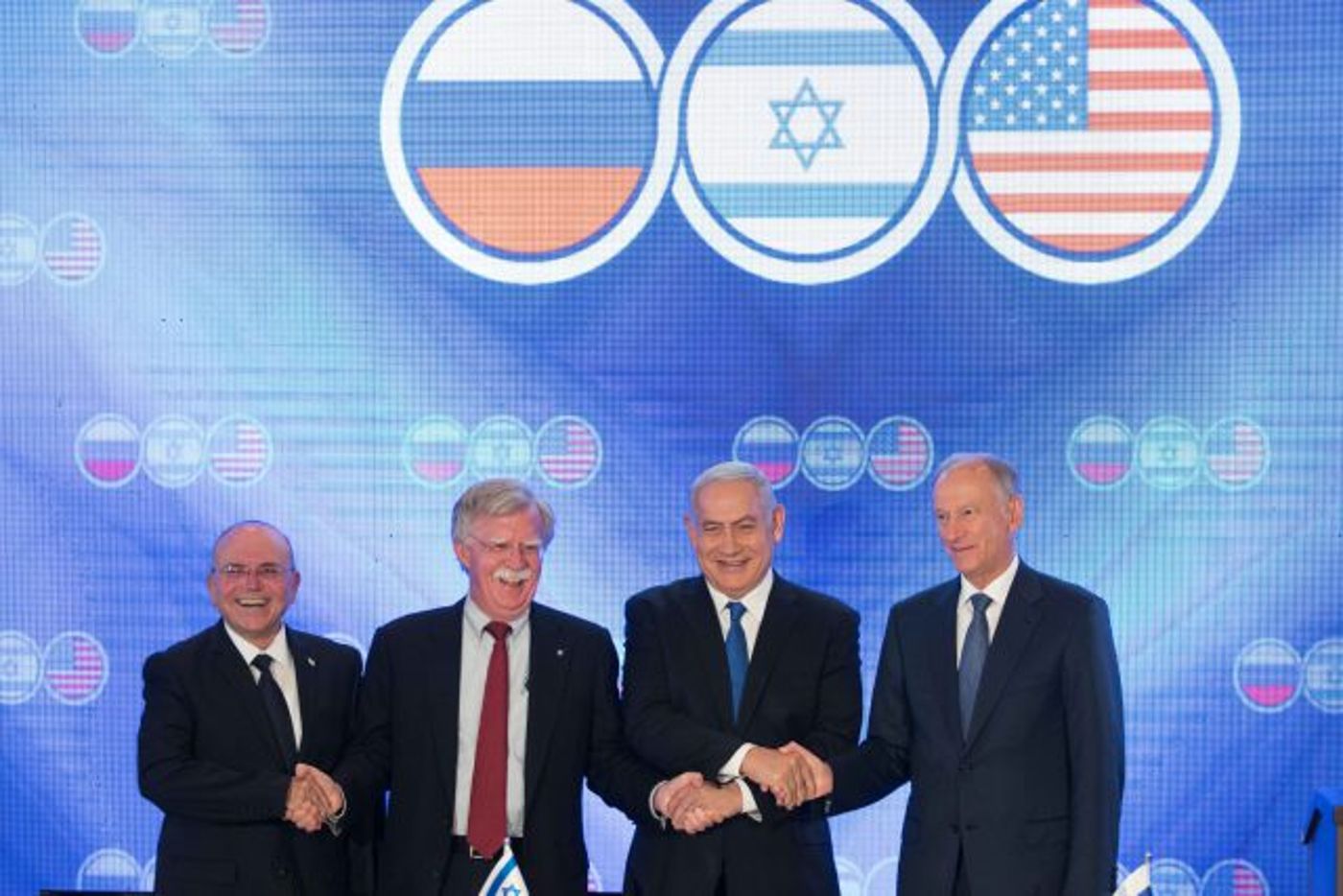 נתניהו ובן שבת עם המקבילים שלו מארה"ב ורוסיה, ארכיון.