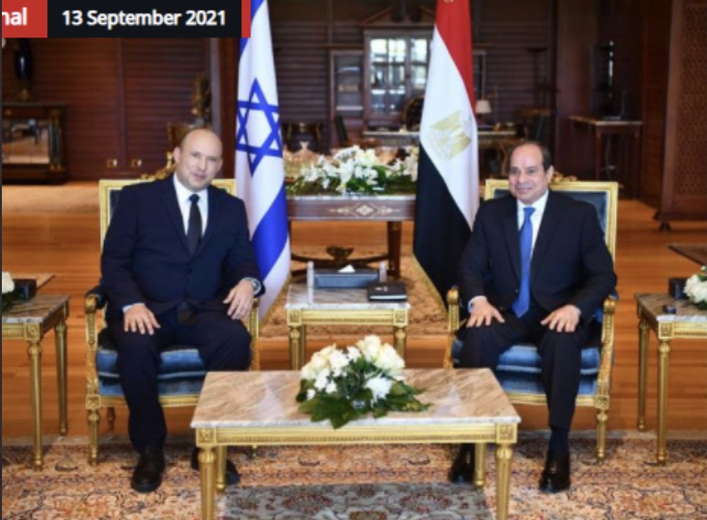 תמונות ראשונות מהפגישה של א-סיסי ובנט