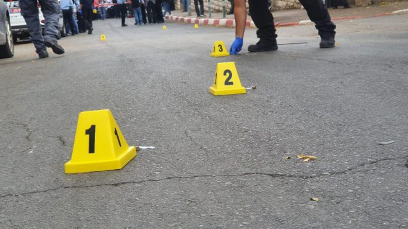 זירת הירי בירושלים (דוברות המשטרה)