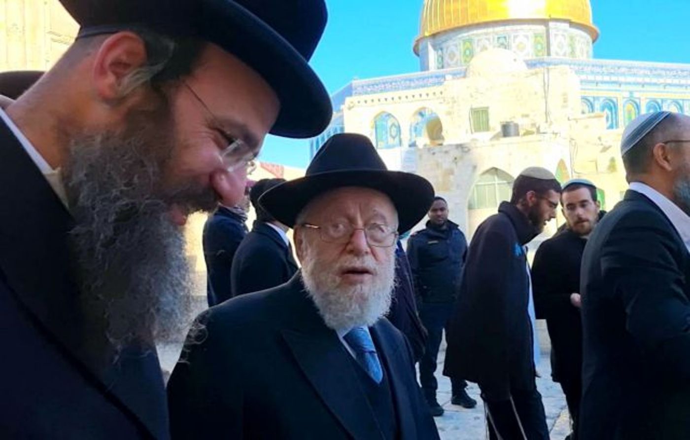 הר הבית: הרב ליאור התפלל מנחה והעביר שיעור תורה