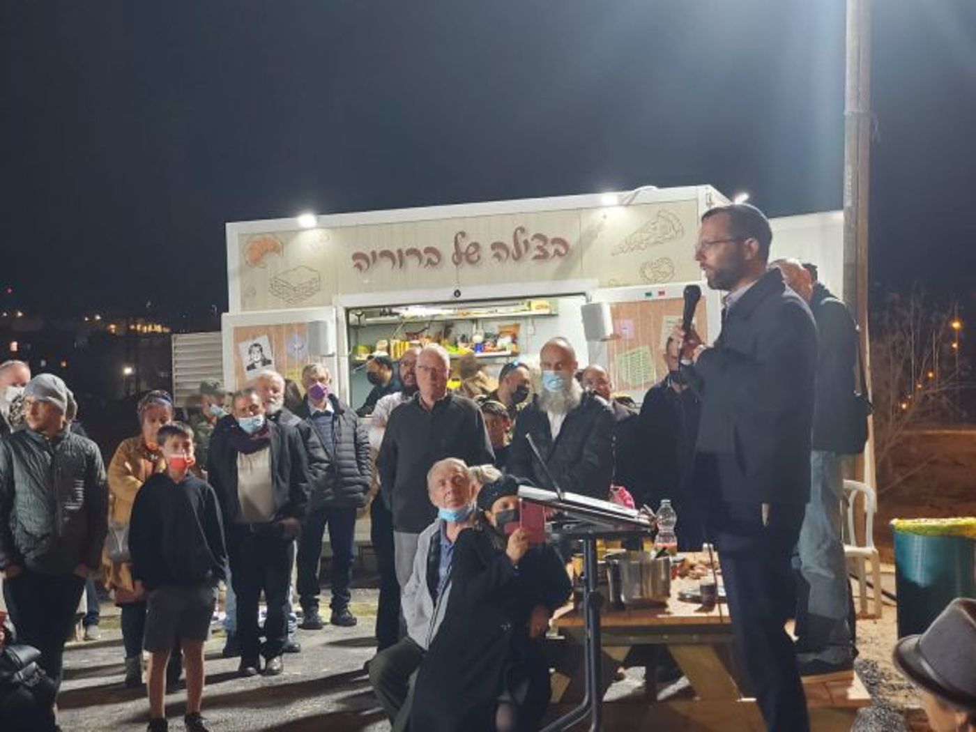 ראש המועצה בחנוכת הפינה לחייל (דוברות בנימין)