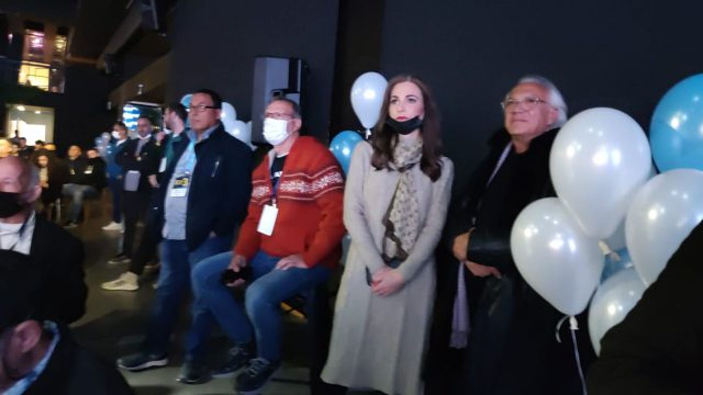 השרה לשעבר עמר ינקלביץ' בחגיגות לכחול לבן