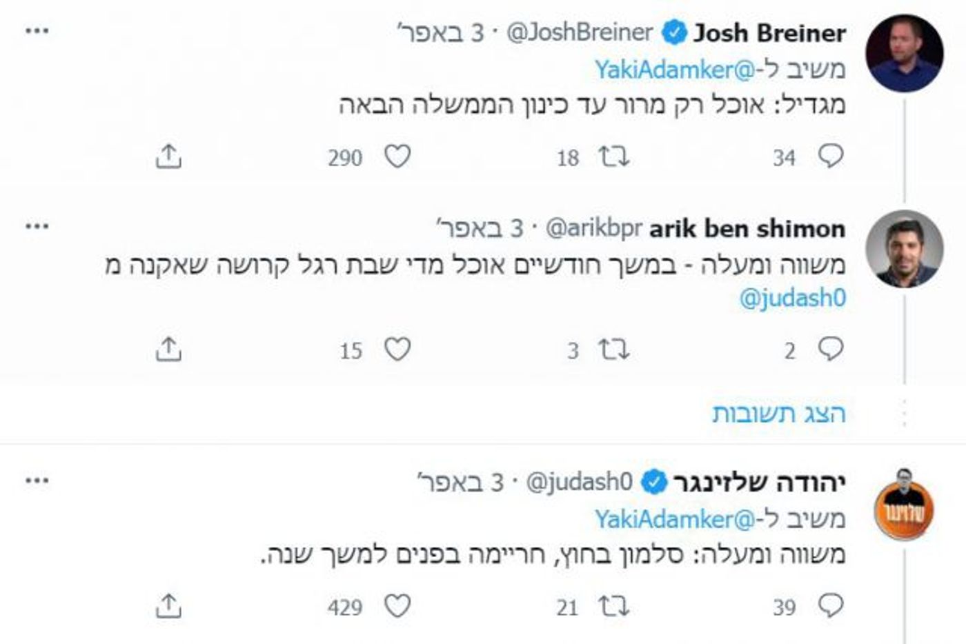 הכתבים התחייבו: חודשיים רגל קרושה; אוכל שנה מצות