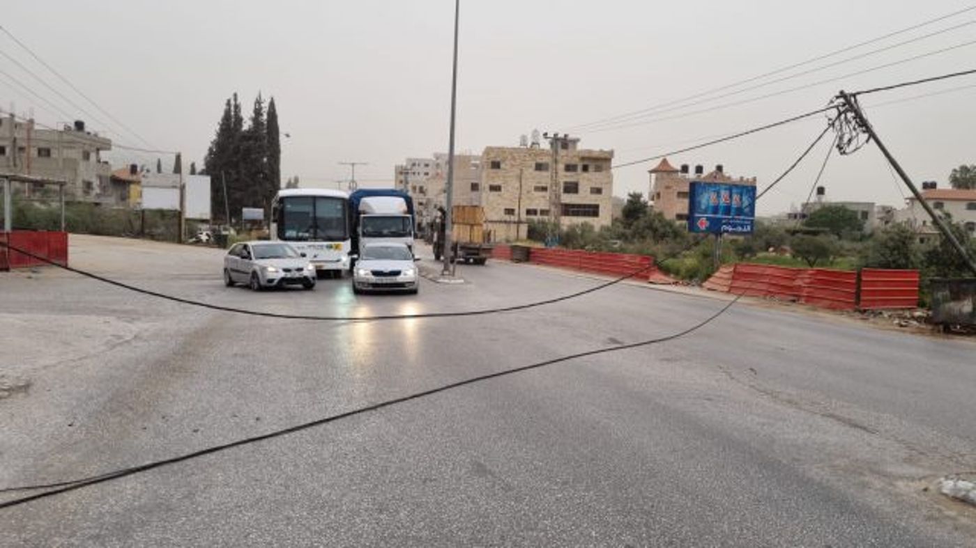 הכבל שקרס בכביש 60