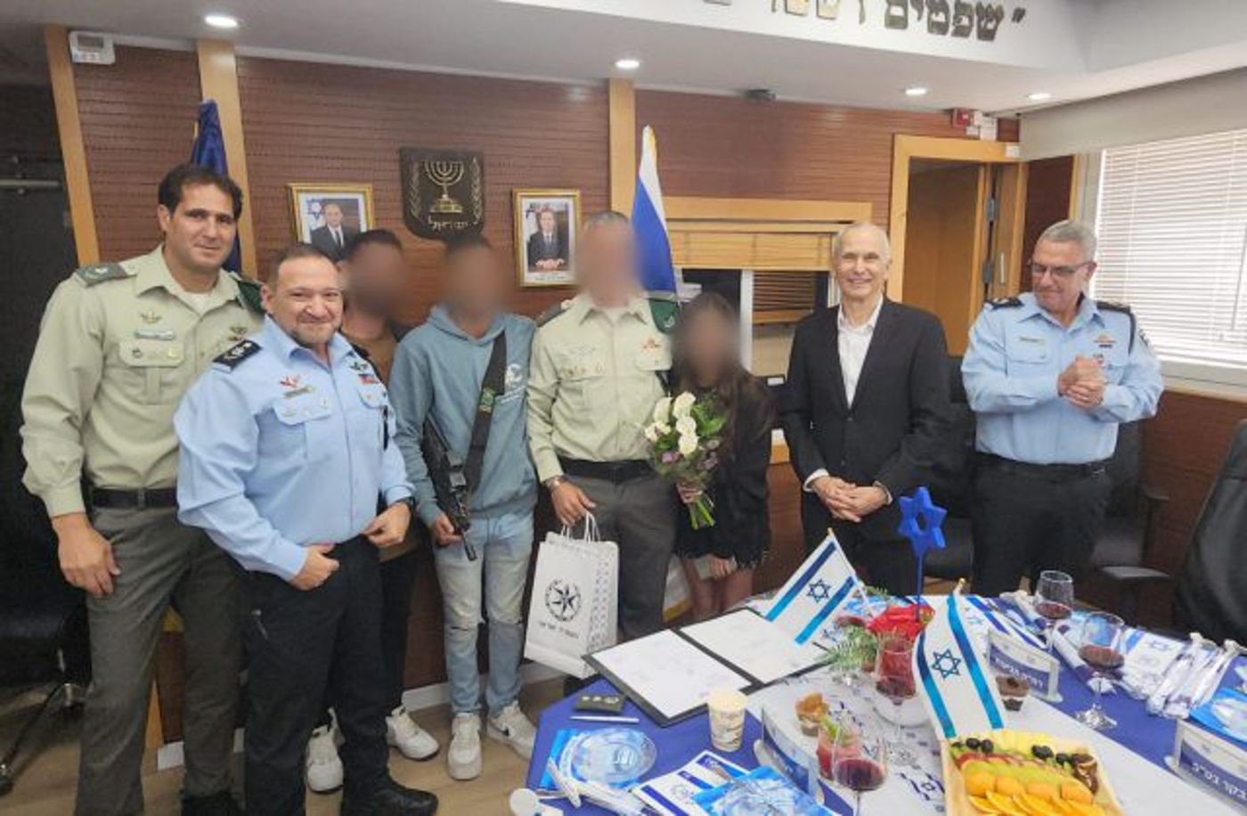 טקס הענקת הדרגה למפקד הימ"מ (קרדיט: דוברות המשטרה)