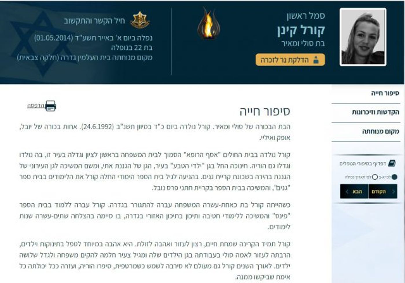 מאות חללי צה"ל מונצחים חלקית באתר 'יזכור'
