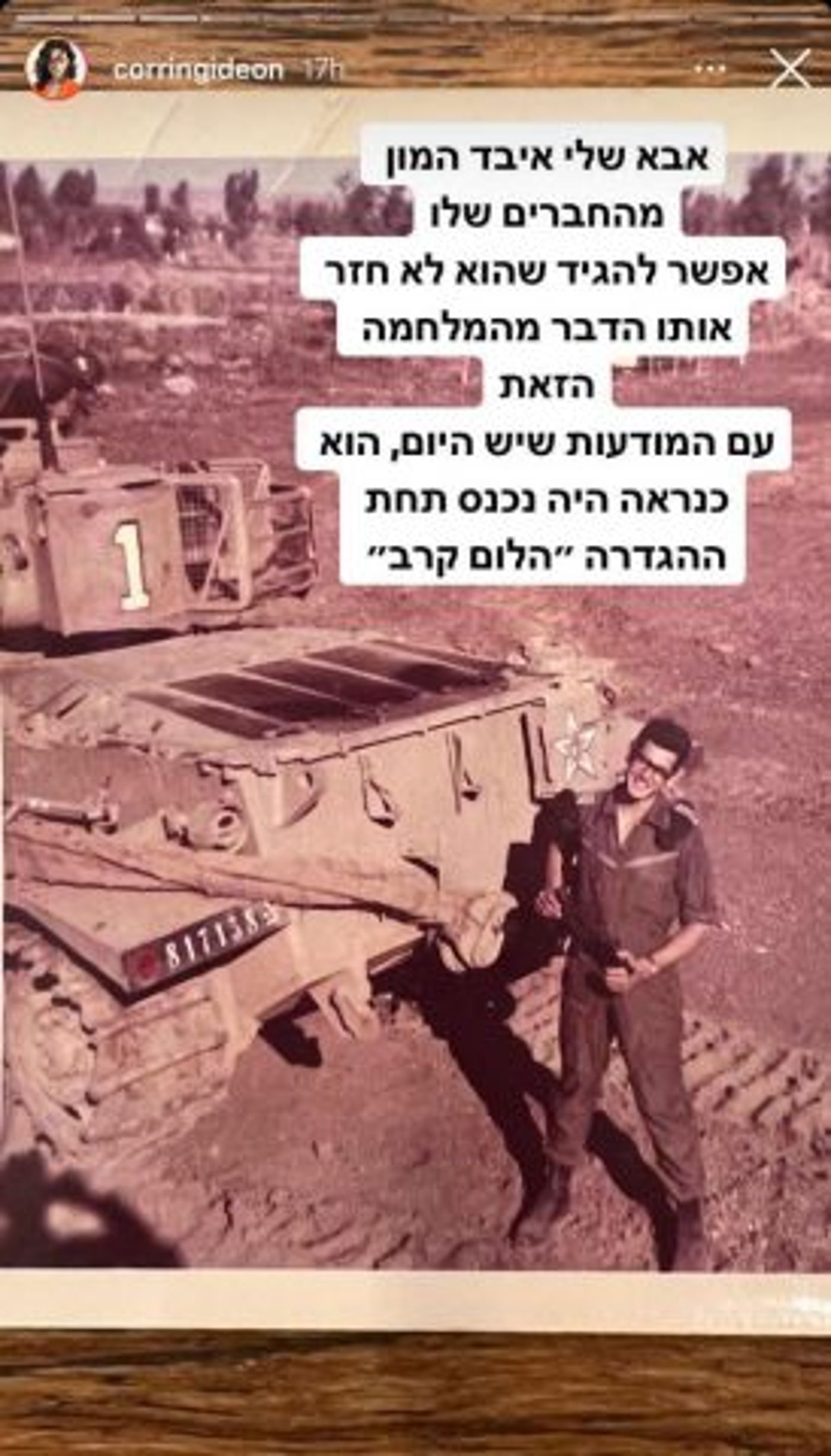 (צילום מסך מהסטורי של קורין)