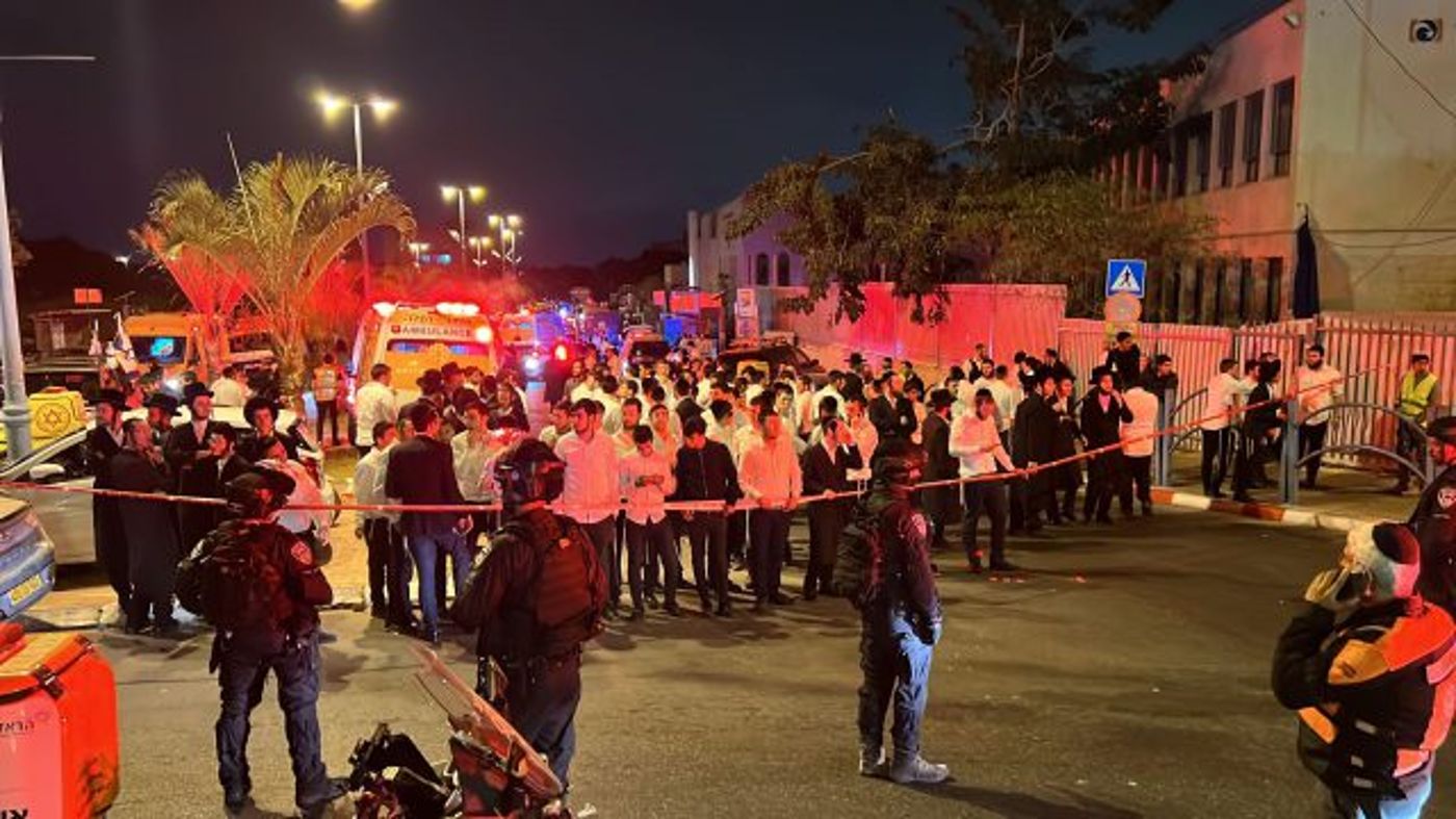 זירת הפיגוע באלעד.