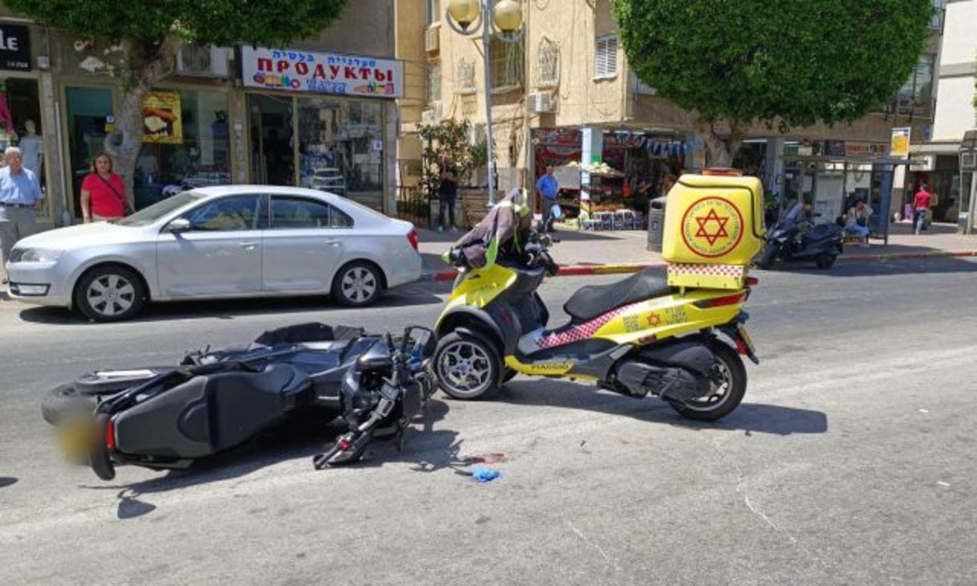 תאונת אופנוע והולך רגל (תיעוד מבצעי מד"א)