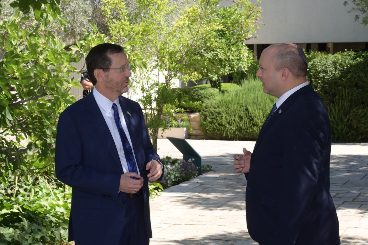 נפרד מהתפקיד: בנט והרצוג בפגישת סיכום