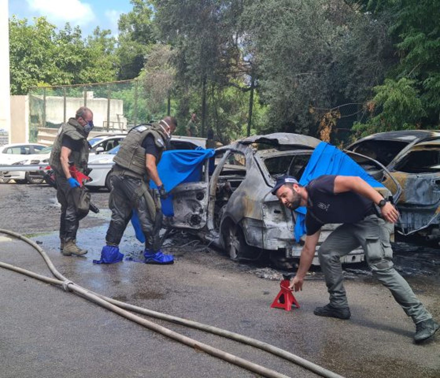זירת החיסול בזכרון יעקב (דוברות המשטרה)