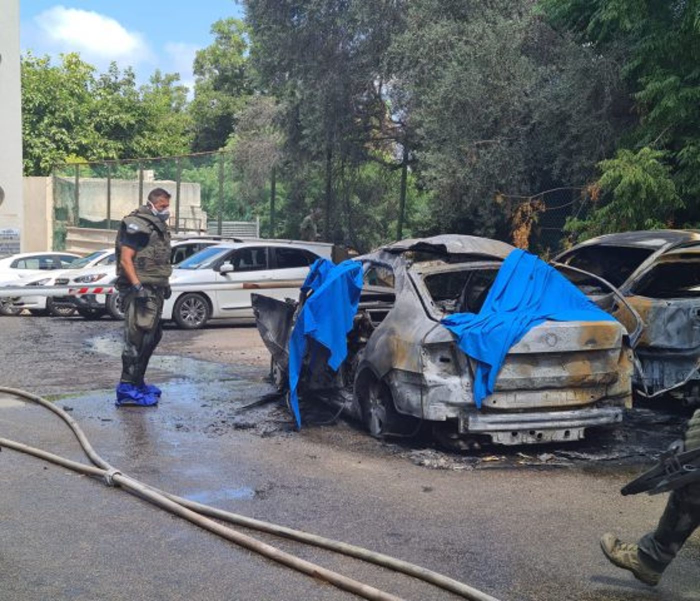 זירת החיסול בזכרון יעקב (דוברות המשטרה)