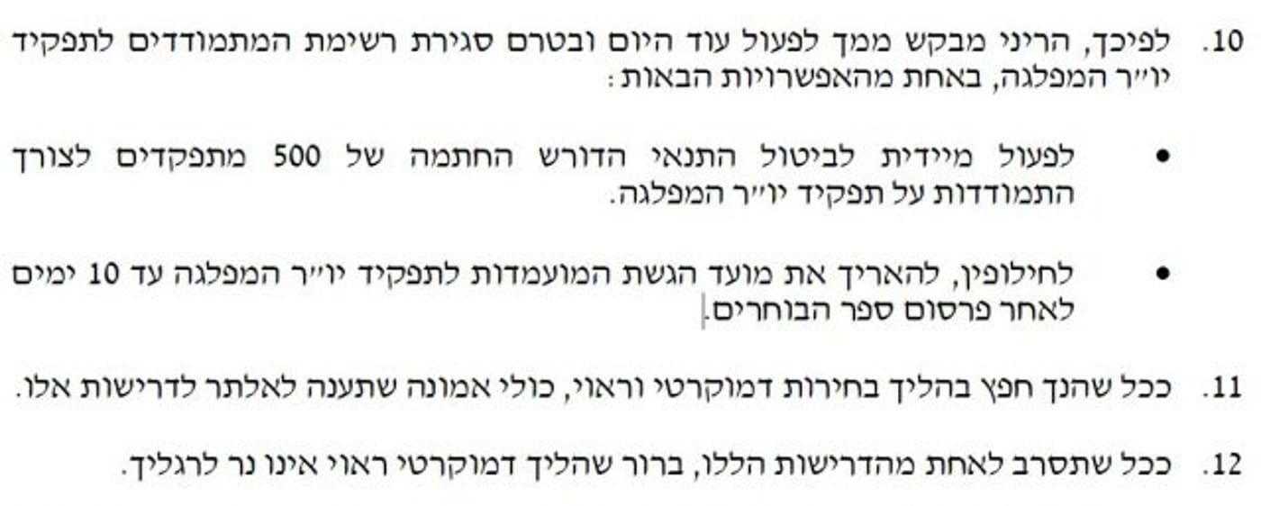 הדרישות של הלברטל