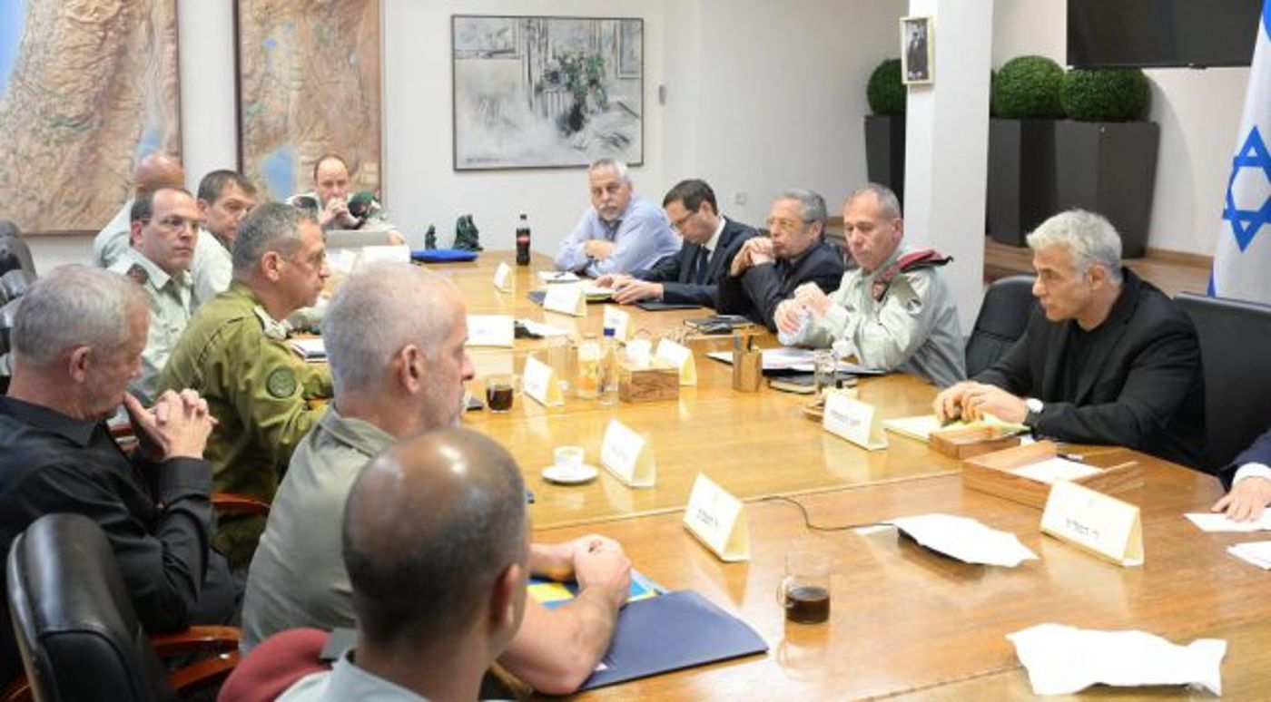 הדיון הביטחוני בקריה (עמוס בן גרשום/לעמ)