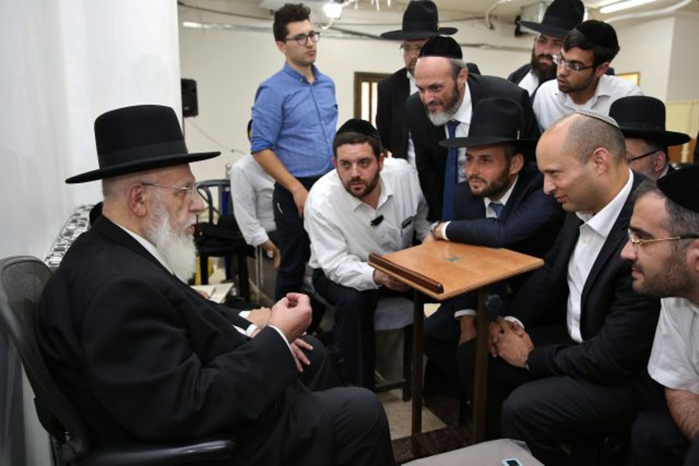 נפתלי בנט עם מנהיג ש"ס המנוח