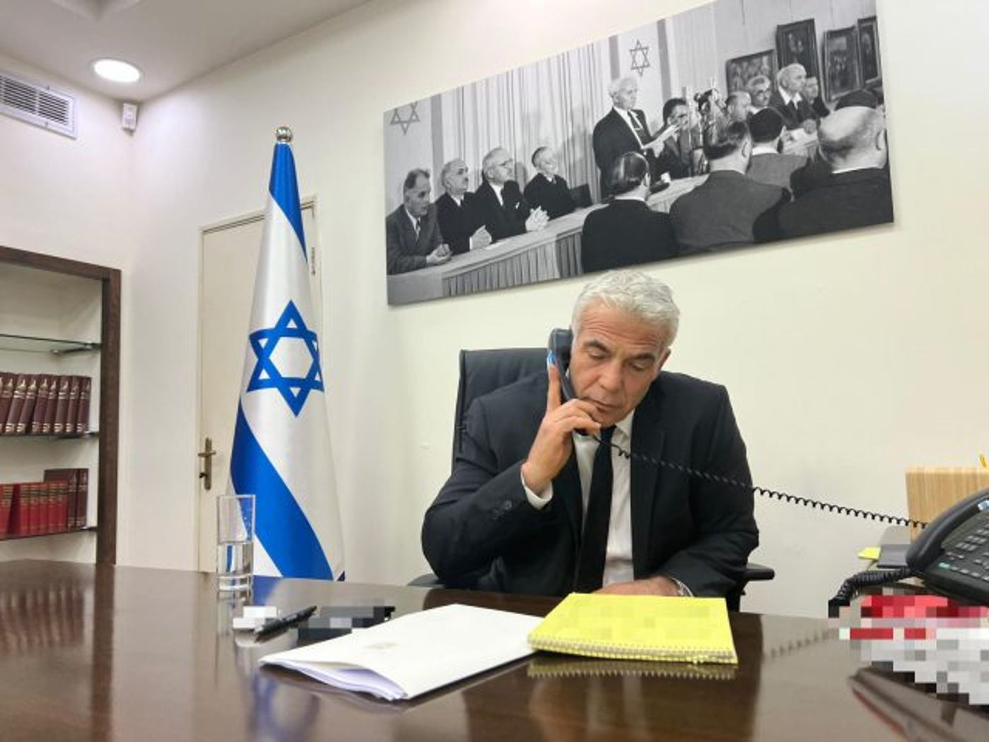 לפיד משוחח עם ביידן