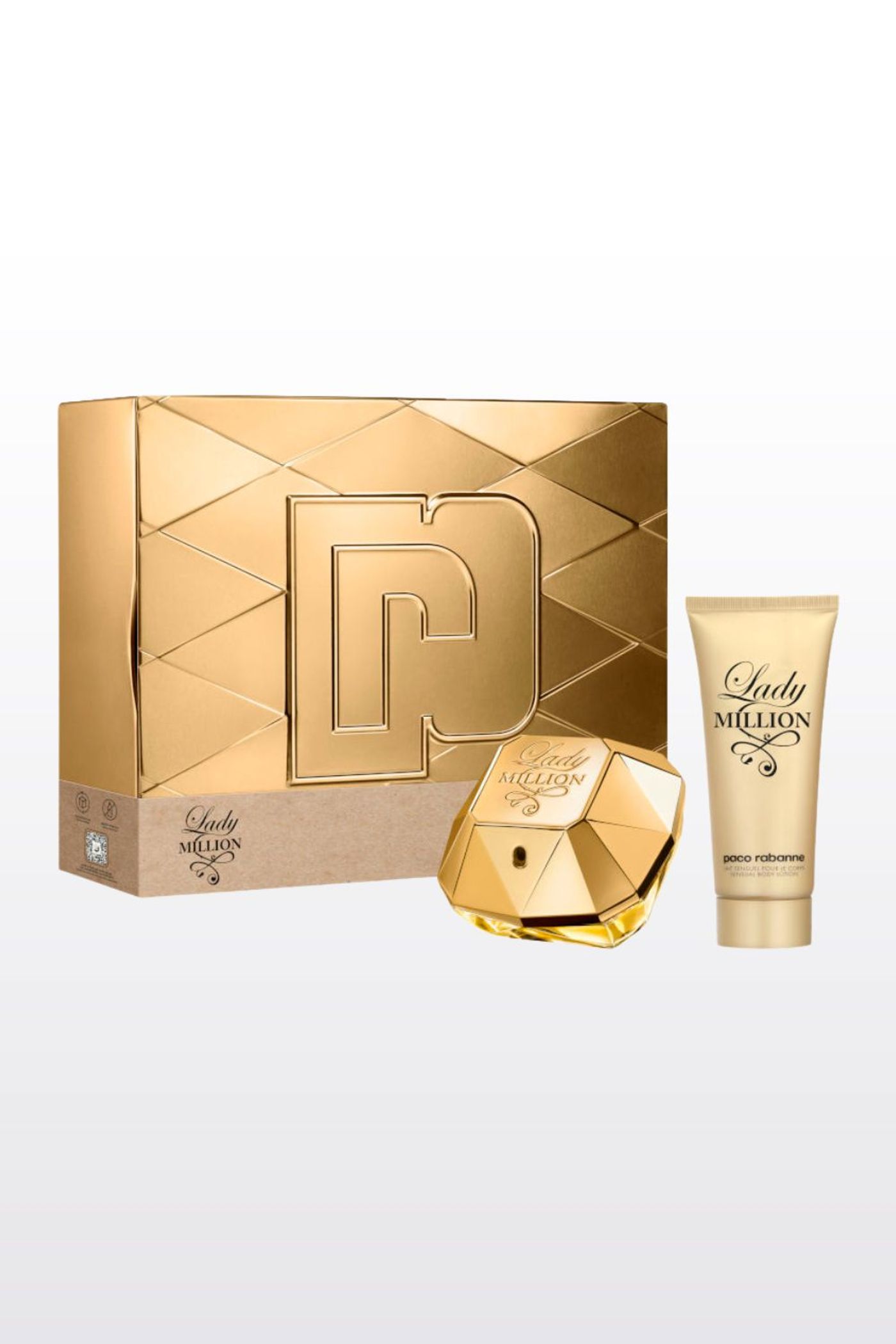 מארז לאישה lady million א.ד.פ. 80 מל + תחליב גוף 100 מל – מחיר 273 שח