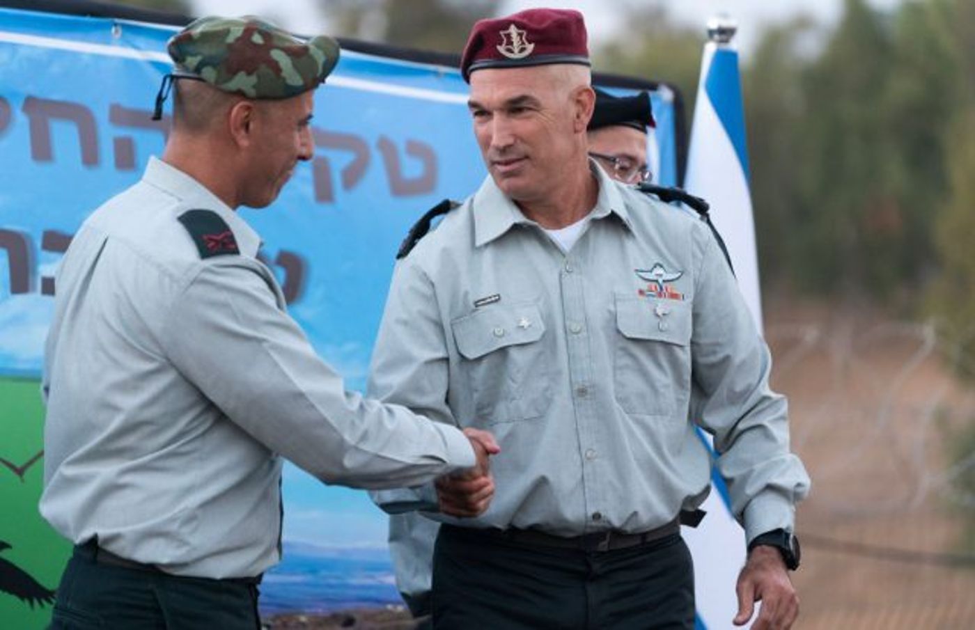 גורדין (מימין) ורצון (דובר צה"ל)