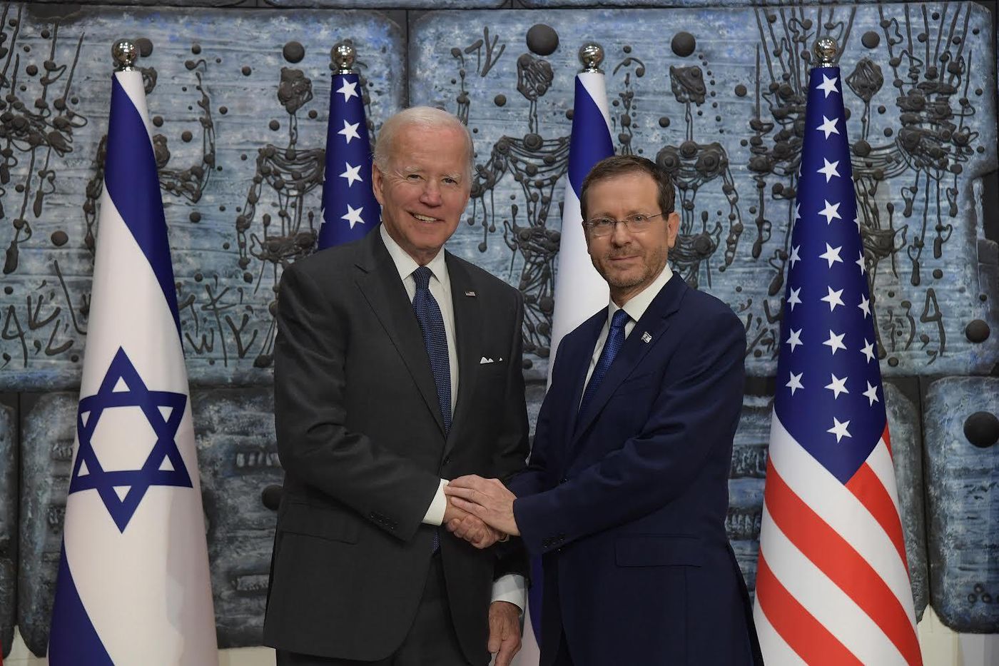 הרצוג עם ביידן, בביקורו בישראל