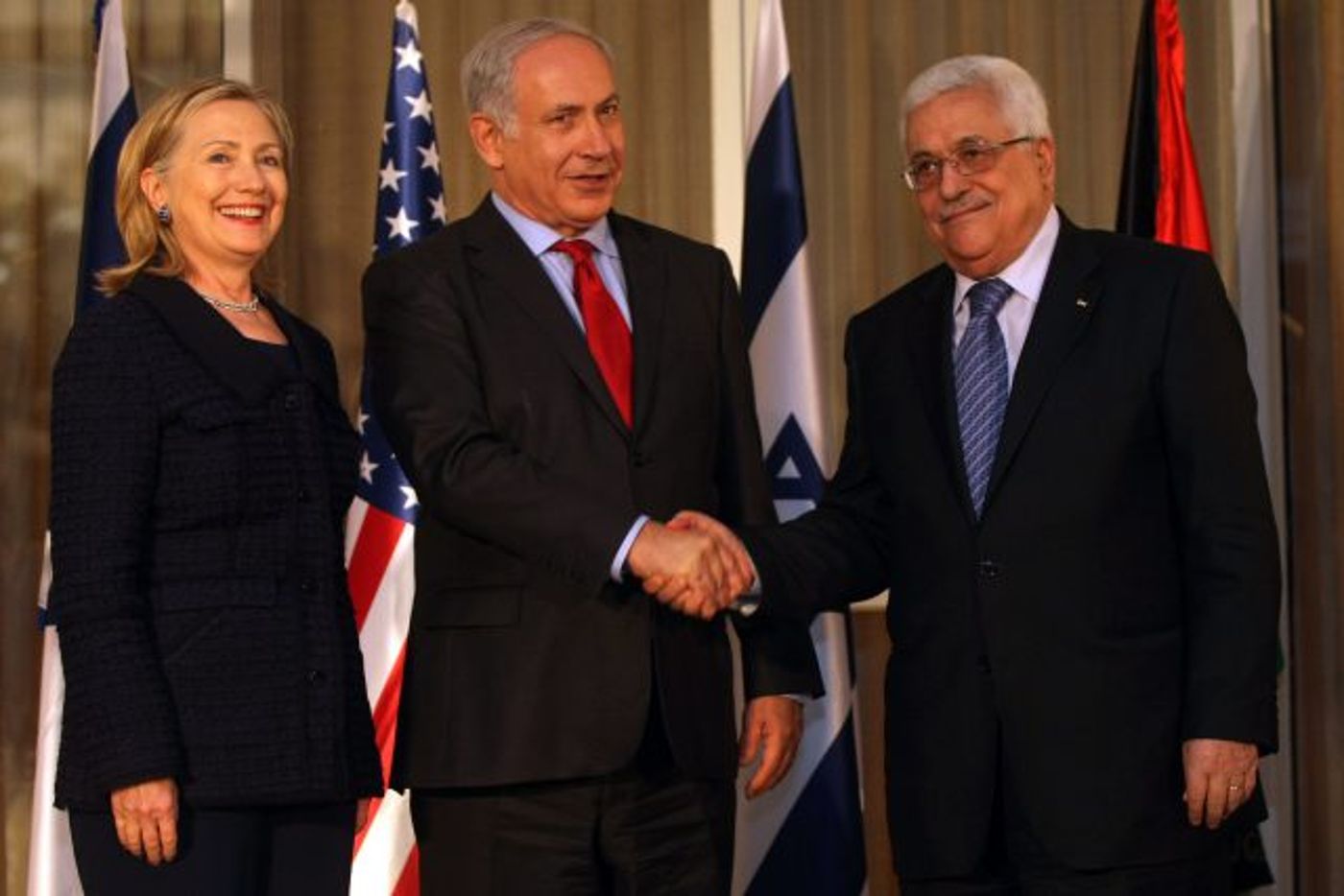 אבו מאזן, נתניהו וקלינטון נפגשים במעון רה"מ, 2010