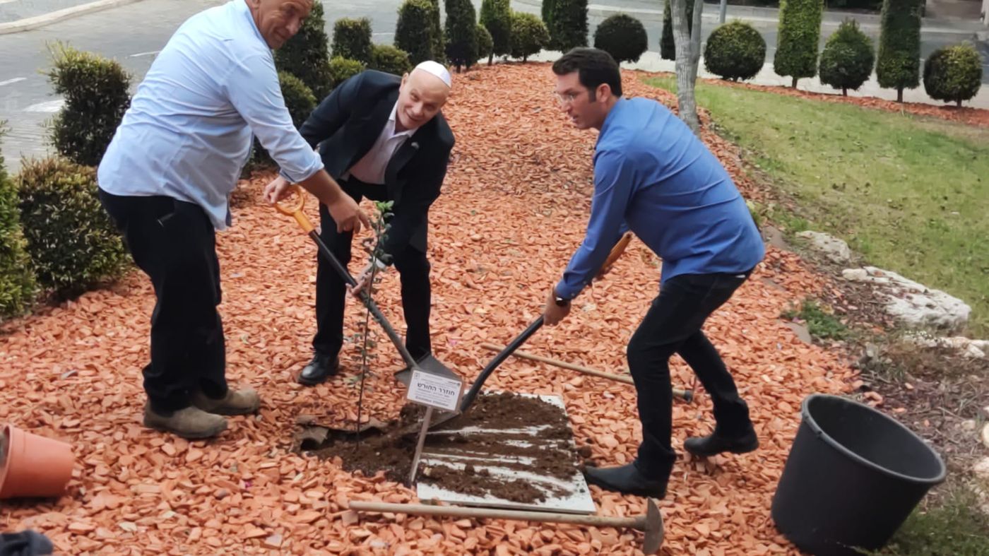 עם "ברכת הנוטע": מנכ"ל הכנסת נטע עץ נדיר | צפו