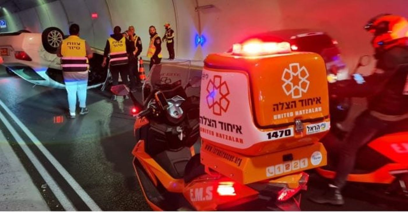 זירת התאונה (איחוד הצלה סניף נוף-ירושלים)