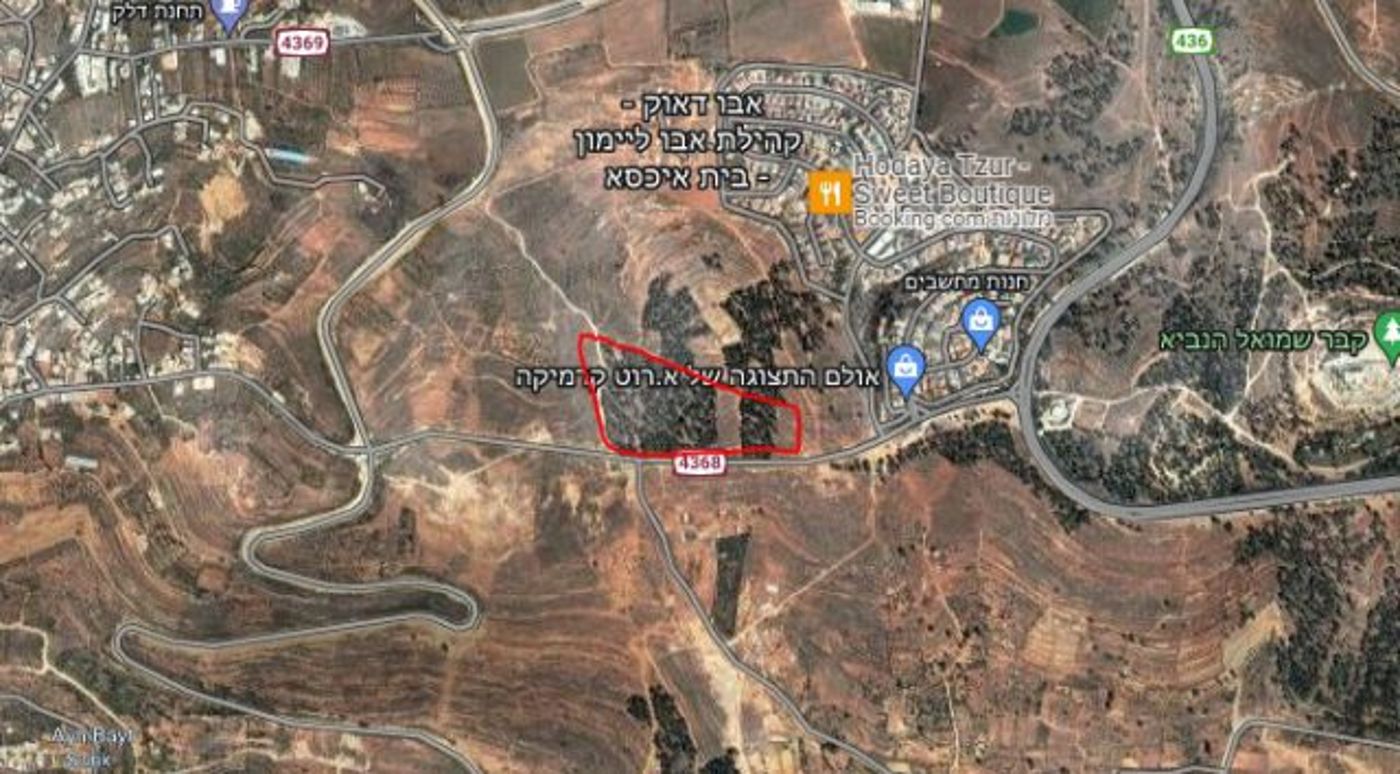 האיזור שיועד לבית העלמין