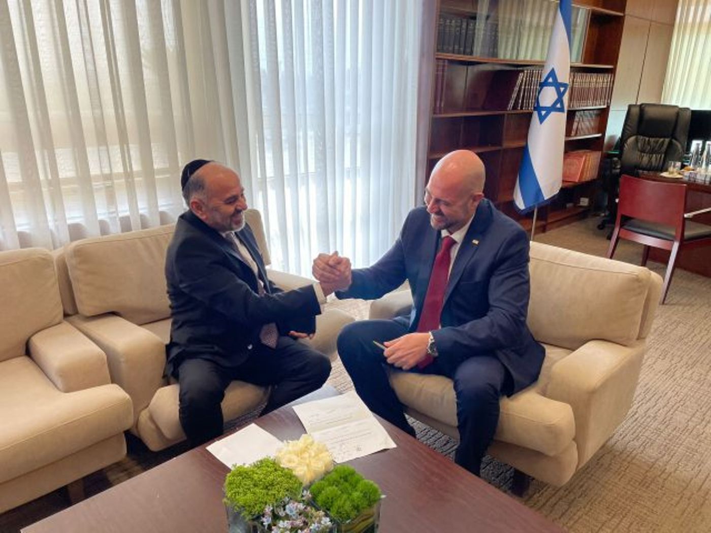 יעקב מרגי עם יו"ר הכנסת אוחנה