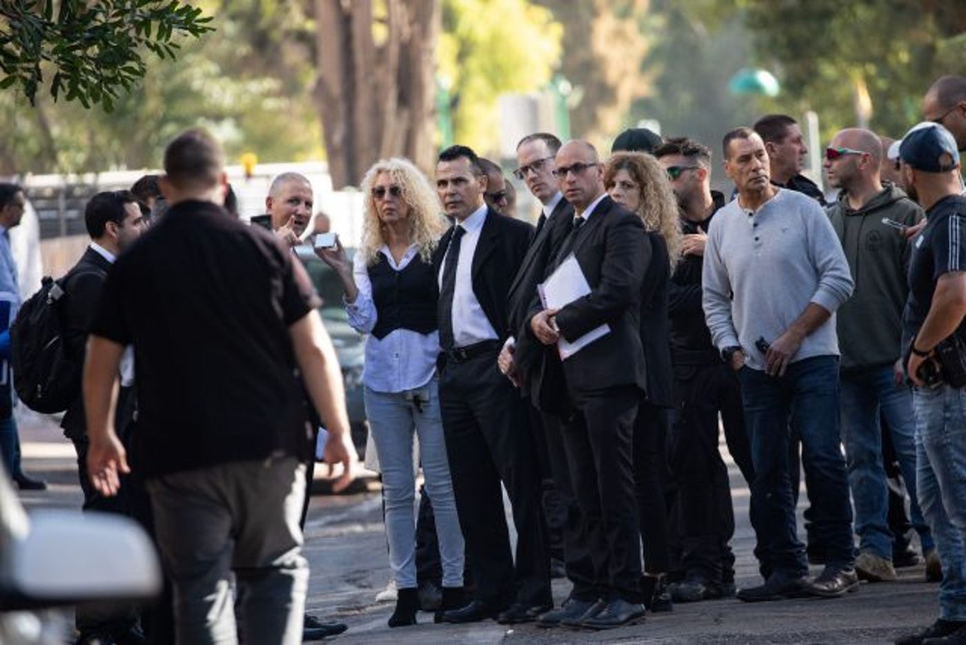 שופט בית משפט השלום בחיפה זאיד פלאח מסייר בזירה שבה נורה למוות סלומון טקה ז"ל