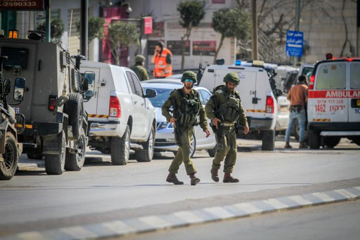 זירת הפיגוע הרצחני (נאסר אישתייה/פלאש90)